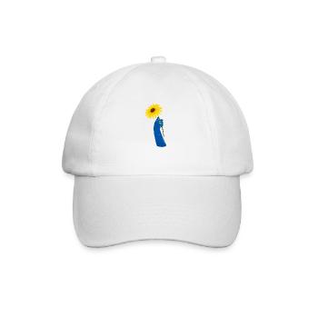 Ukraine, ukrainische Flagge, ukrainische Flagge - Baseballkappe - Weiß/Weiß - Vorne