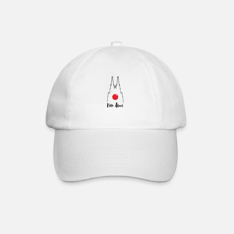 Karneval Kölle Alaaf am Kölner Dom - Baseballkappe - Weiß/Weiß