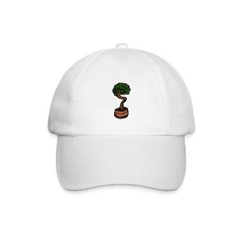 Small Tree Bonsai - Baseball Cap - white/white - Front