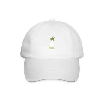 I am a vegan smoker poison - Baseball Cap - white/white - Front