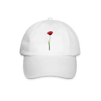 Mohn - Baseballkappe - Weiß/Weiß - Vorne