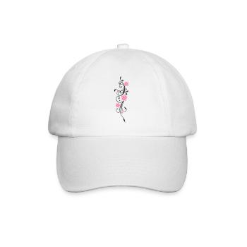 Beautiful, filigree flowers. Floral element. - Baseball Cap - white/white - Front