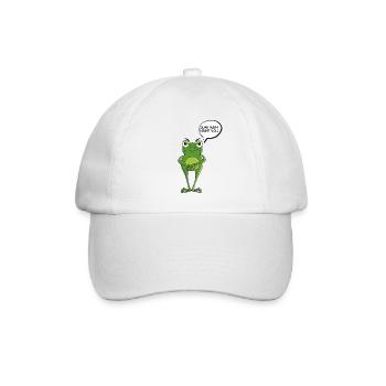 Statement Frosch Kröte laber nicht lustig Geschenk - Baseballkappe - Weiß/Weiß - Vorne