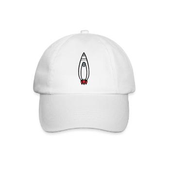 Vecteur de vol spatial spatial de fusée spatiale - Casquette classique - blanc/blanc - Devant