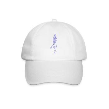 2 Yoga Vrikshasana or the Tree | 1st Blue Flame - Baseball Cap - white/white - Front