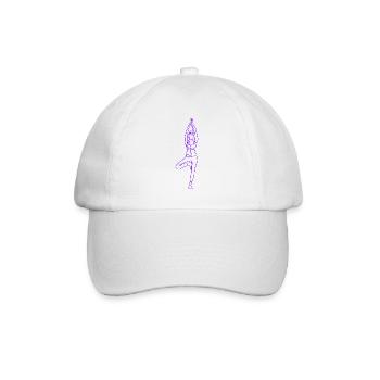 2 Yoga Vrikshasana ou l’arbre | 7ème Flamme Violette - Casquette classique - blanc/blanc - Devant