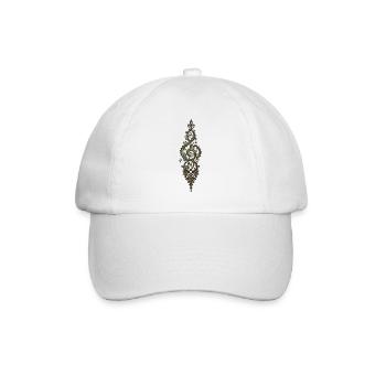 Ornate treble clef - Baseball Cap - white/white - Front