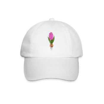 Jacinthe rouge – fleurs fortes avec bulbe - Casquette classique - blanc/blanc - Devant