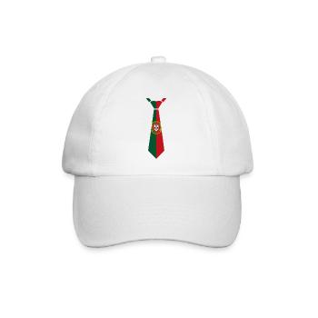 Portugal Tie – Flag Design - Baseball Cap - white/white - Front