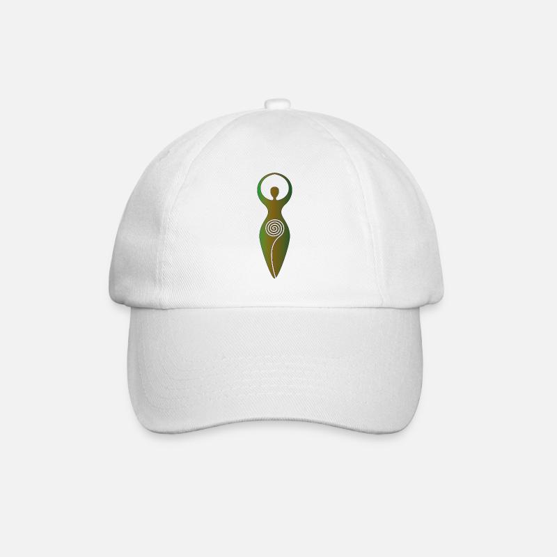 Wiccan Spiral Goddess - Feminine Energy - Baseball Cap - white/white