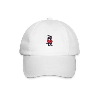 Rabe Krähe Winter - Baseballkappe - Weiß/Weiß - Vorne