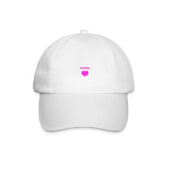 Mama Herz Pixel Geschenk für Mutter zu Muttertag - Baseballkappe - Weiß/Weiß - Vorne