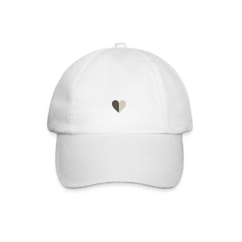 Coeur bicolore brun-beige - Casquette classique - blanc/blanc - Devant