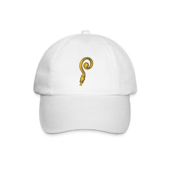 Staf van sinterklaas - Baseballcap - wit/wit - Voor
