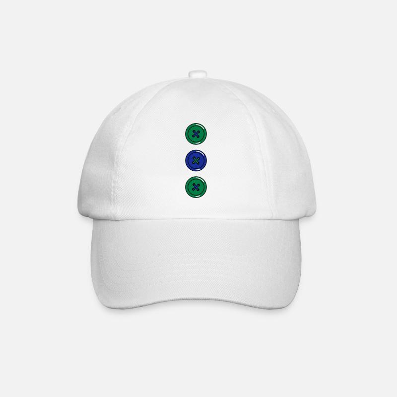 Boutons - Casquette classique - blanc/blanc
