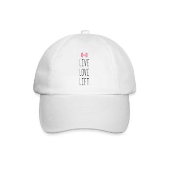 lift love live - Baseballkappe - Weiß/Weiß - Vorne