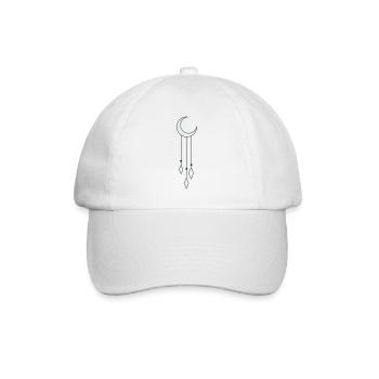 CROISSANT DE LUNE BOHO avec pendaisons - Casquette classique - blanc/blanc - Devant