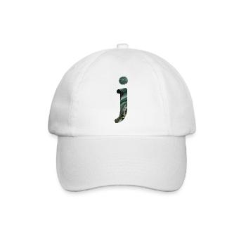 Lettre j marbré vert - Casquette classique - blanc/blanc - Devant