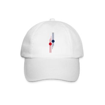 Impulsion géométrique rouge-bleu - Casquette classique - blanc/blanc - Devant