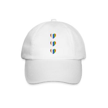 Drapeau arc-en-ciel de la fierté inclusif - Casquette classique - blanc/blanc - Devant