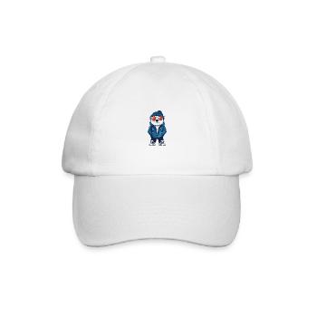 Polar Bear Winter Comic - Baseball Cap - white/white - Front