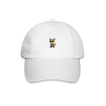 Fuchs Comic Cool Sommer - Baseballkappe - Weiß/Weiß - Vorne