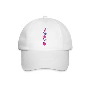 Blumenmuster - Baseballkappe - Weiß/Weiß - Vorne
