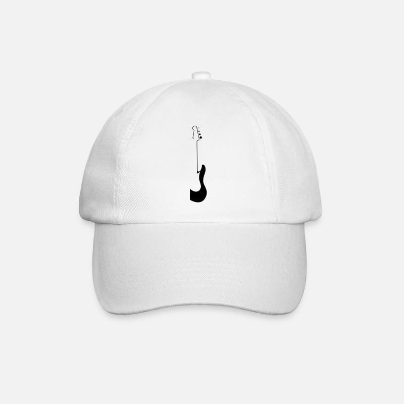Gitarre - Baseballkappe - Weiß/Weiß