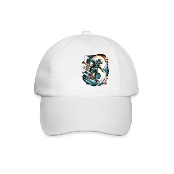 Skateboard Skater Design pour les garçons de 8 ans - Casquette classique - blanc/blanc - Devant