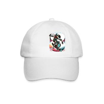 Skateboard Skater Design pour les garçons de 8 ans - Casquette classique - blanc/blanc - Devant