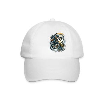 Skateboard Skater Design pour les garçons de 8 ans - Casquette classique - blanc/blanc - Devant