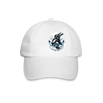 Skateboard Skater Design pour les garçons de 8 ans - Casquette classique - blanc/blanc - Devant