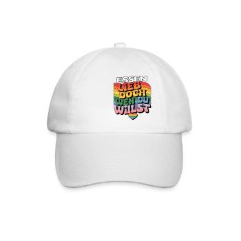 Food: Love Who You Want - LGBTQ - Baseball Cap - white/white - Front