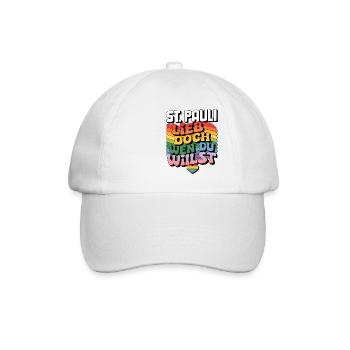 St.Pauli: Lieb Doch Wen Du Willst - LGBTQ - Baseballkappe - Weiß/Weiß - Vorne