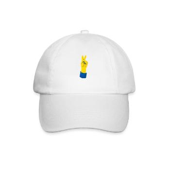 Ukraine, ukrainische Flagge, ukrainische Flagge - Baseballkappe - Weiß/Weiß - Vorne