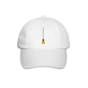 ceiling top cable hang light bulb light electricity id - Baseball Cap - white/white - Front