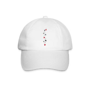 Coeurs Paillettes - Casquette classique - blanc/blanc - Devant