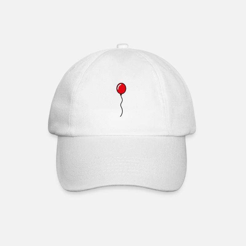 Roter Luftballon Geschenkidee - Baseballkappe - Weiß/Weiß