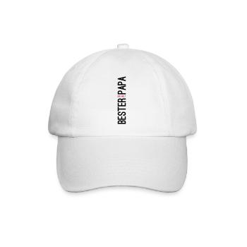 Bester Papa der Welt Geschenk - Baseballkappe - Weiß/Weiß - Vorne