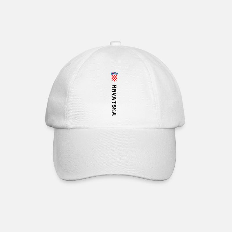 Hrvatska Kroatien Design im Retro Look. - Baseballkappe - Weiß/Weiß