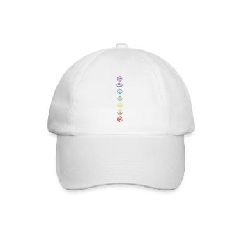 7 chakras - Baseball Cap - white/white - Front