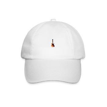 Guitar Plucked Instrument Guitarist Musical Instrument - Baseball Cap - white/white - Front