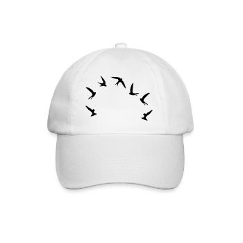Mauersegler / swifts (1c) - Baseball Cap - white/white - Front