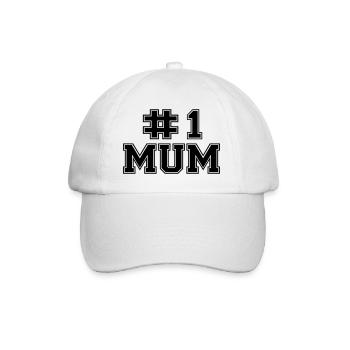 Number One Mum - Baseballkappe - Weiß/Weiß - Vorne
