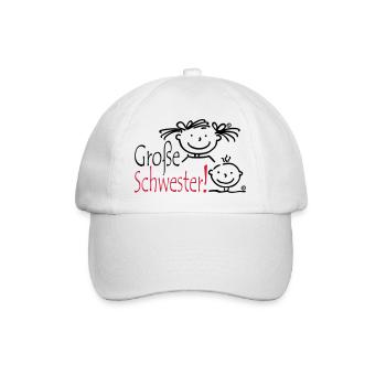 Grosse Schwester - Baseballkappe - Weiß/Weiß - Vorne