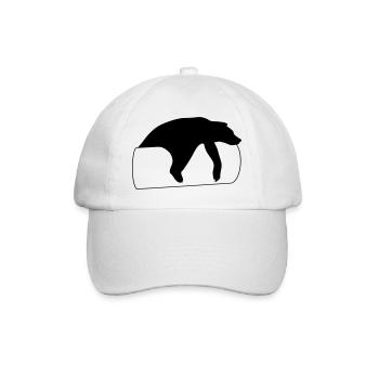 Chill Bär Schlafen Grizzly Ruhe Entspannen - Baseballkappe - Weiß/Weiß - Vorne