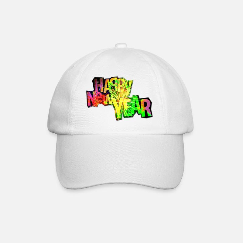 Happy New Year - Baseball Cap - white/white