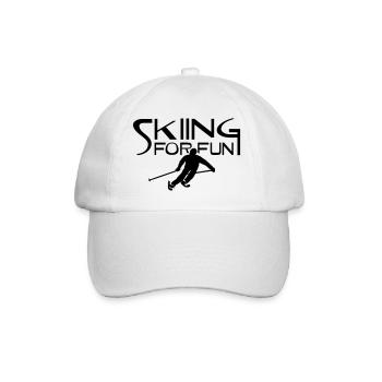 Ski Skifahrer Ski Alpin Skier Skiurlaub Skigebiet - Baseballkappe - Weiß/Weiß - Vorne