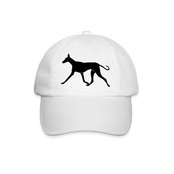 Laufender Podenco - Baseballkappe - Weiß/Weiß - Vorne