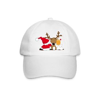 Des personnalités de Noël serrées par derrière avec des bras - Casquette classique - blanc/blanc - Devant